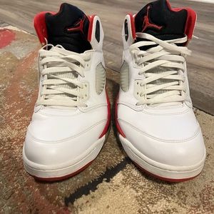 Jordan 5 OG fire red Chicago size 14 in really good condition 2013